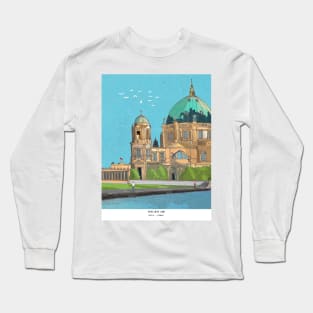 Berliner Dom Germany Illustration Long Sleeve T-Shirt